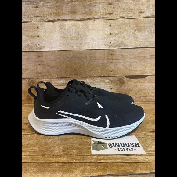 Nike Men's Air ZM Pegasus 37 Shield Zoom Black White Platinum CQ7935-002 Sz 11.5 - Picture 1 of 8